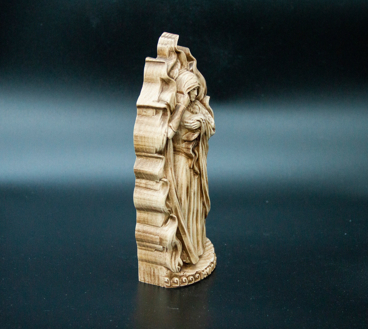Loki Statue – Wooden Loki Figurine – Norse God Loki Decor for Mythology Lovers and Pagan Altars