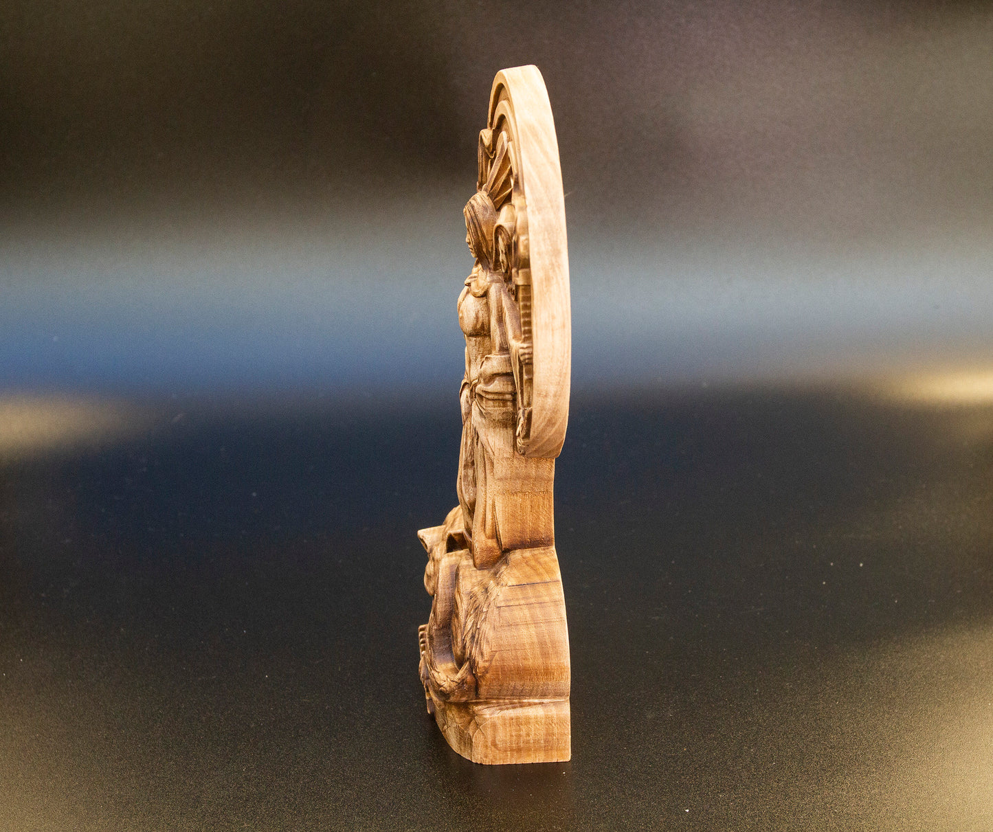 Statue d'Hécate, déesse nordique du mystère et des ténèbres, figurine de dieux scandinaves, sculpture en bois, art de l'autel, souvenir, personnages du Nord