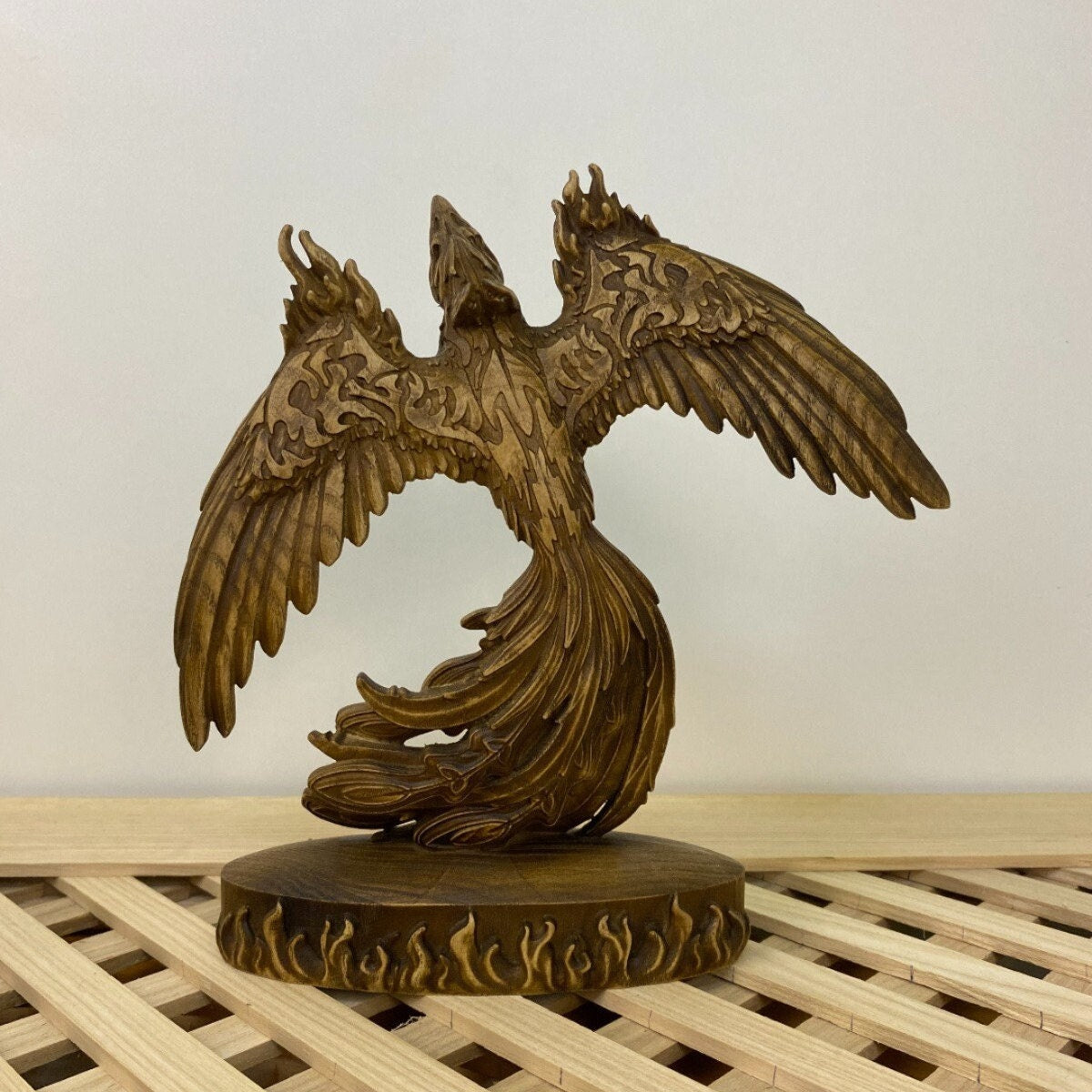 Phoenix statue Greek statue Phoenix sculpture Phoenix art Phoenix figurine Phoenix decor Phoenix wood carving Phoenix bird Greek mythology