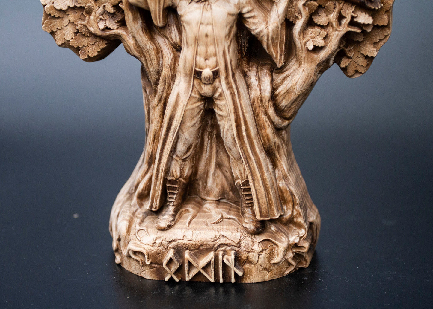 Figurine Odin scandinave de 20 cm de haut, statue de table en bois, sculpture d'autel, souvenir, personnages du Nord