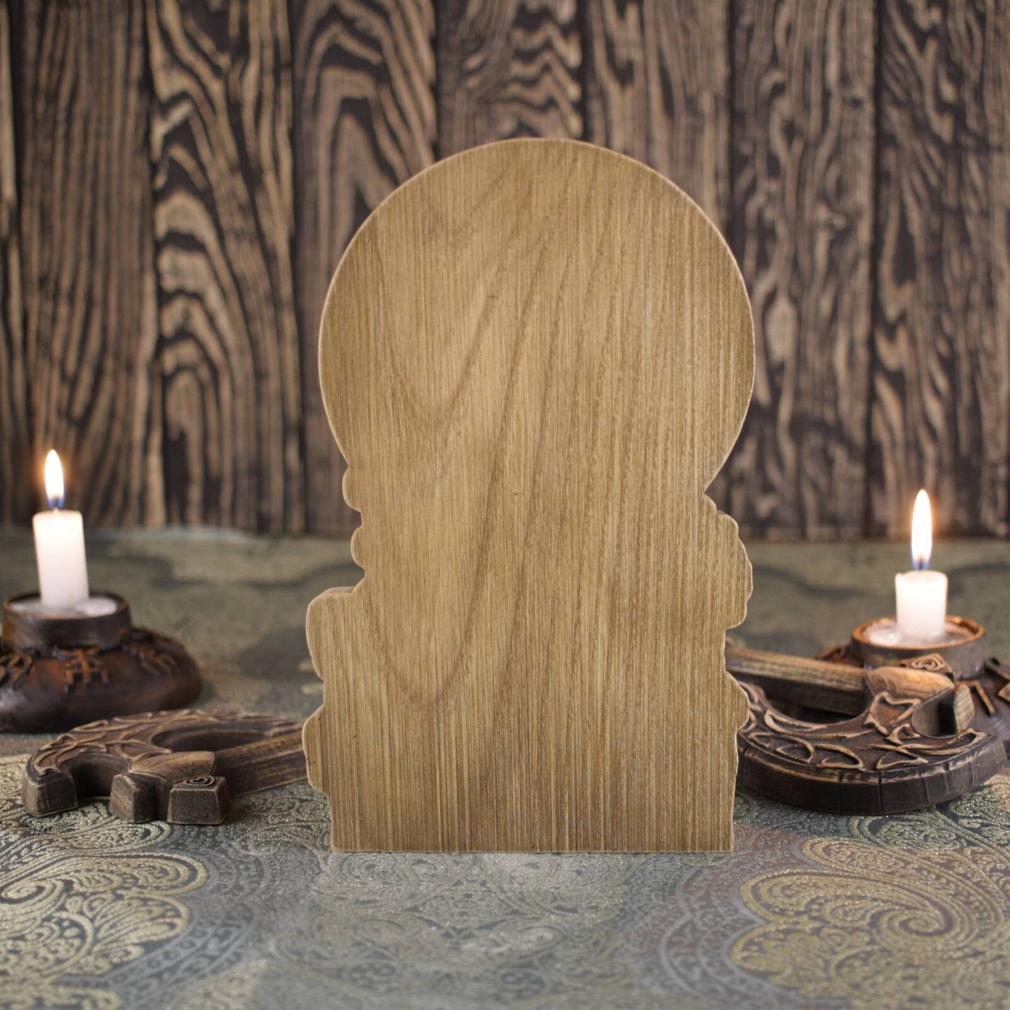 Statue de Brigid, déesse nordique, figurine celtique, dieux irlandais, sculpture en bois, art païen, souvenir, personnages du Nord