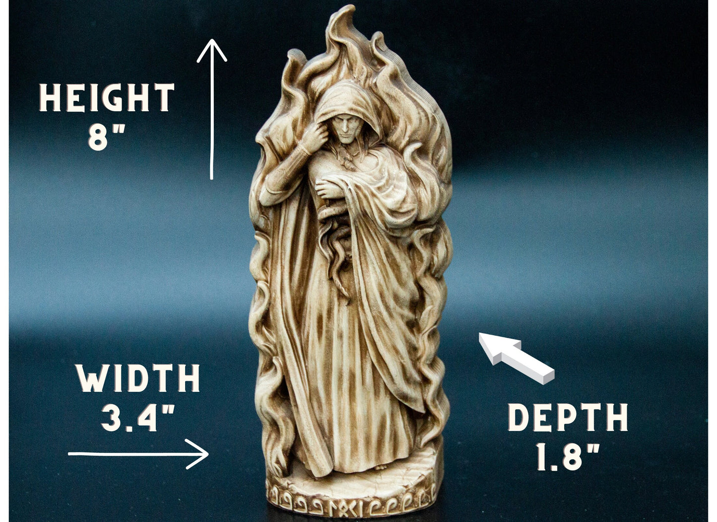 Loki Statue – Wooden Loki Figurine – Norse God Loki Decor for Mythology Lovers and Pagan Altars