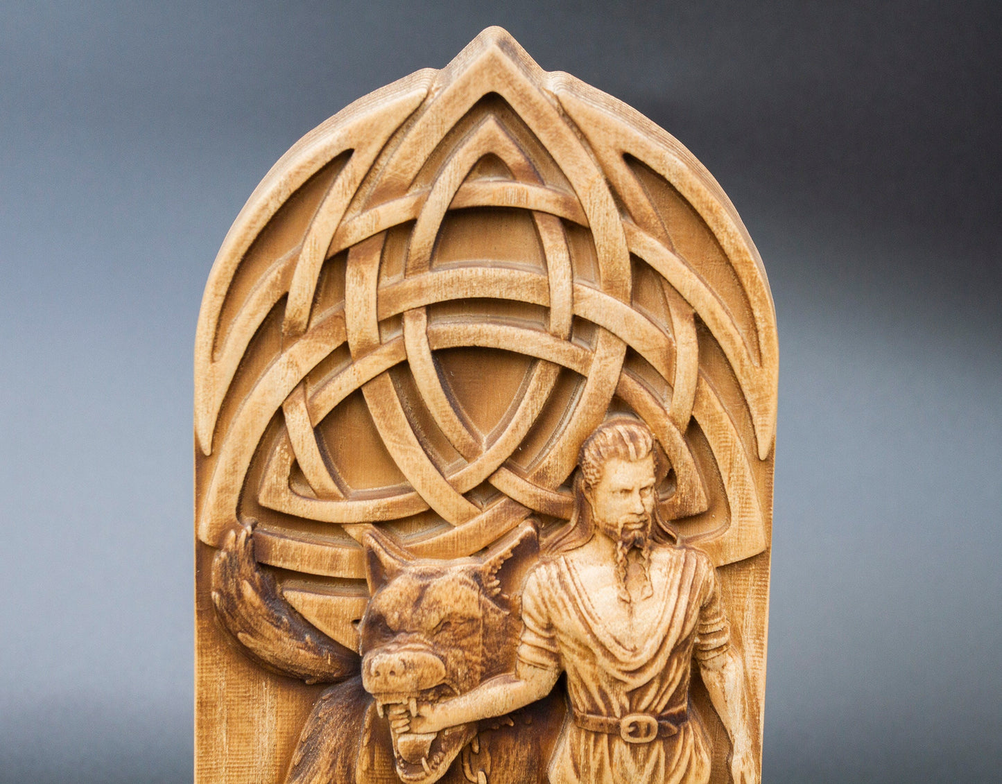 Statue de Tyr, figurine d'autel des dieux nordiques, statue païenne des dieux scandinaves, sculpture en bois de 20 cm de haut, souvenir