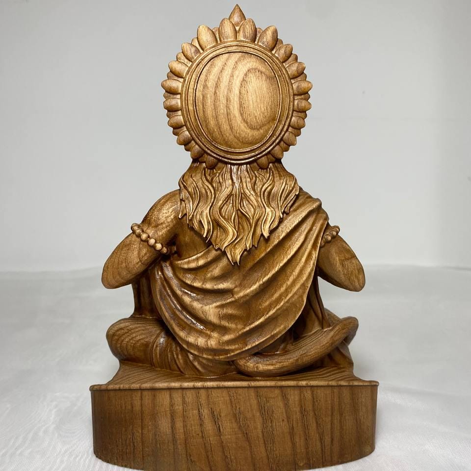 Statue d'Hanuman Idole d'Hanuman Dieux indiens Seigneur Hanuman Dieu hindou Mythologie indienne Dieu singe Art hindou Statue de dieu hindou Statue en bois sculpté