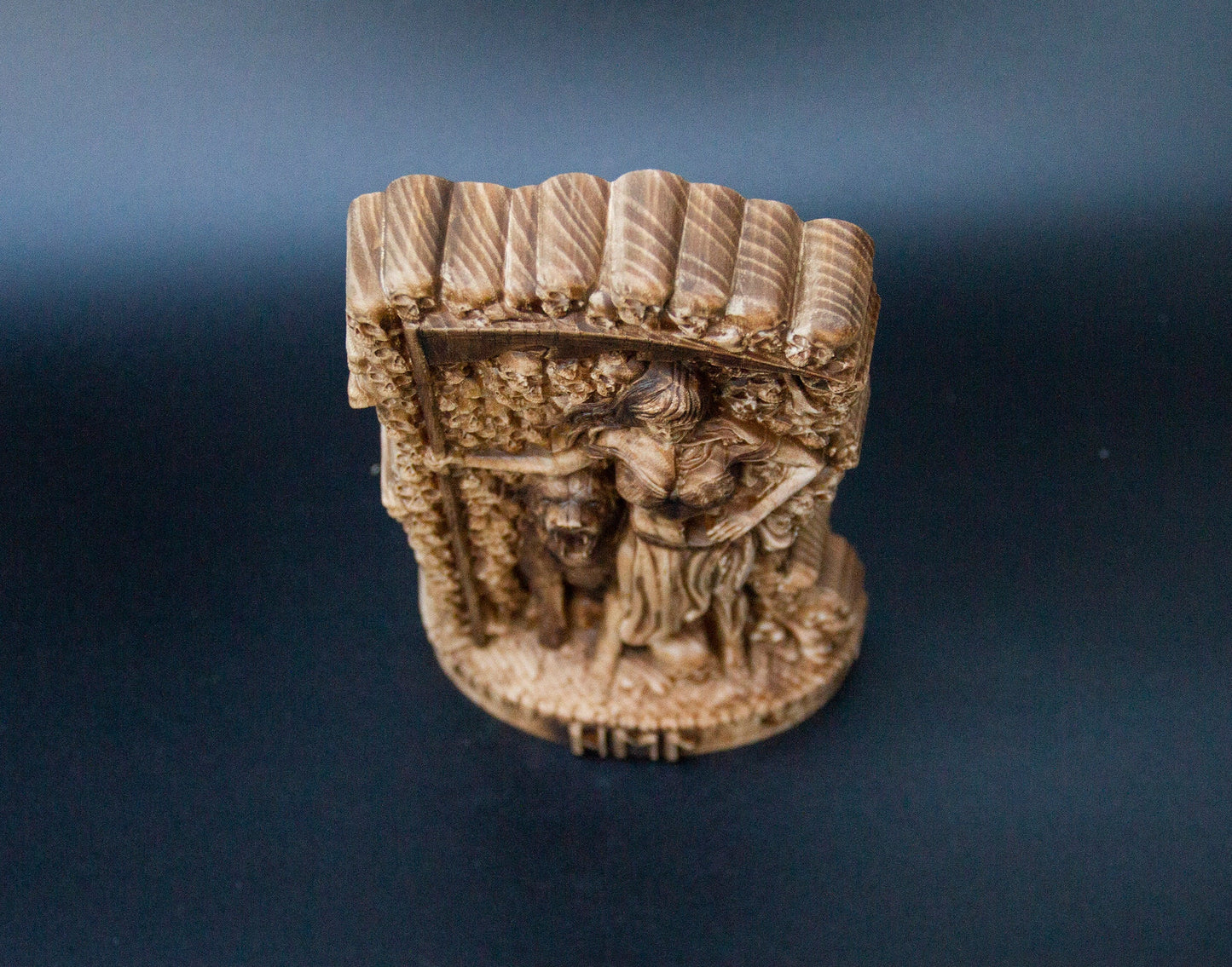 Figurine Hel Dieux Scandinaves Statue Sculpture en Bois Autel Souvenir Personnages du Nord