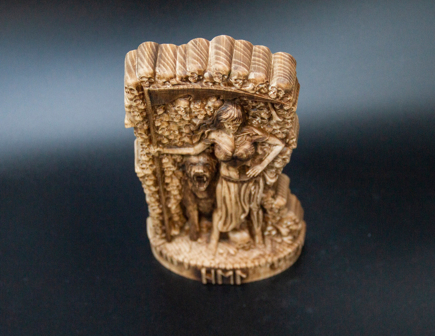 Figurine Hel Dieux Scandinaves Statue Sculpture en Bois Autel Souvenir Personnages du Nord
