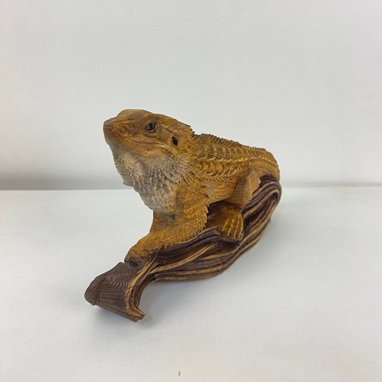 Dragon barbu Figurine de dragon barbu Cadeau de dragon perlé Art de dragon barbu Décor de dragon barbu Reptile des bois Sculpture de lézard Statue de lézard