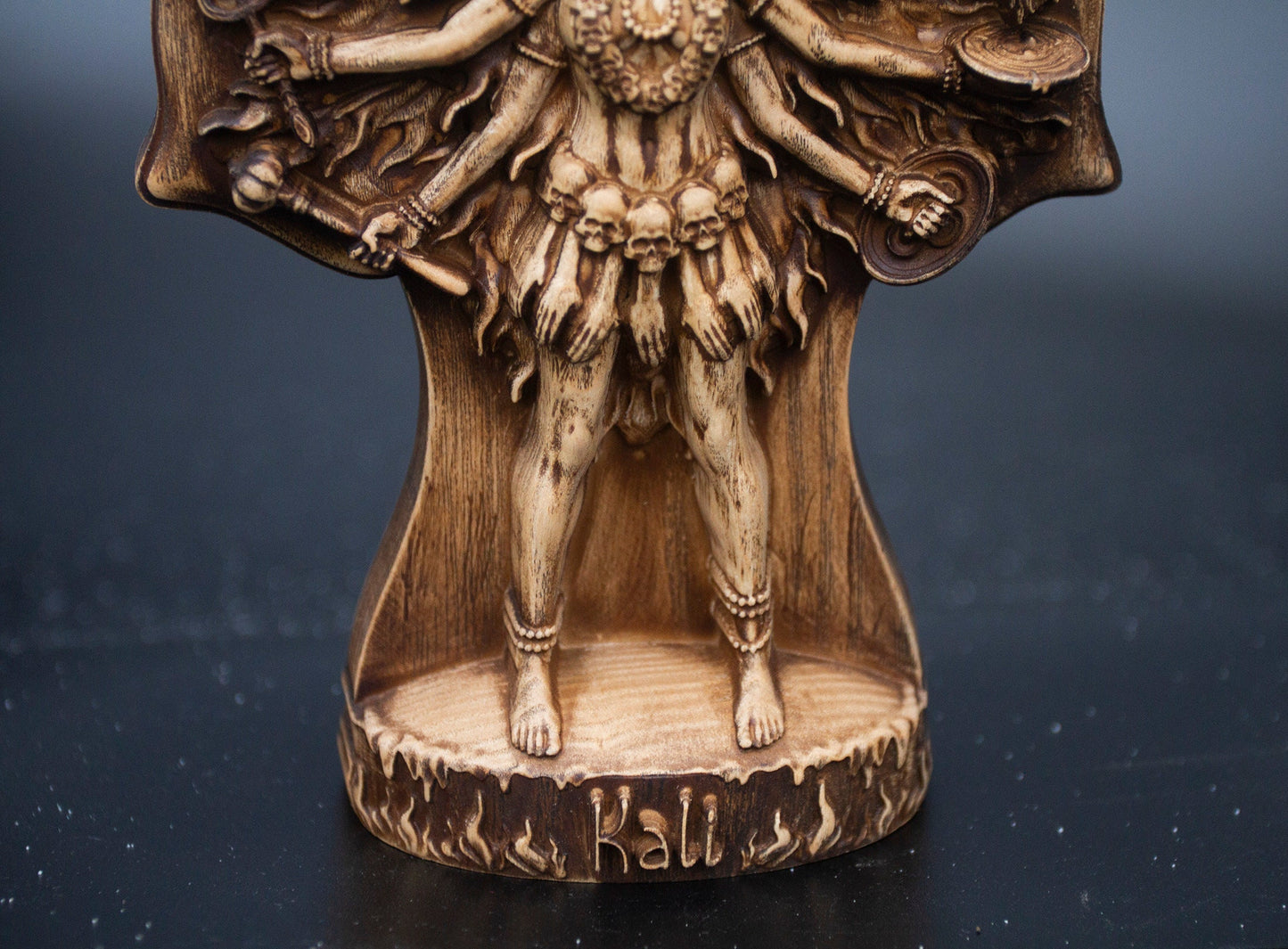 - Kali Statue from Ecological Ash Wood โ Kali Figurine for Altar โ Kali Tantric Spiritual Decor Gift