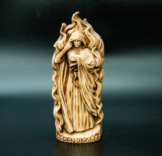 Loki Statue – Wooden Loki Figurine – Norse God Loki Decor for Mythology Lovers and Pagan Altars