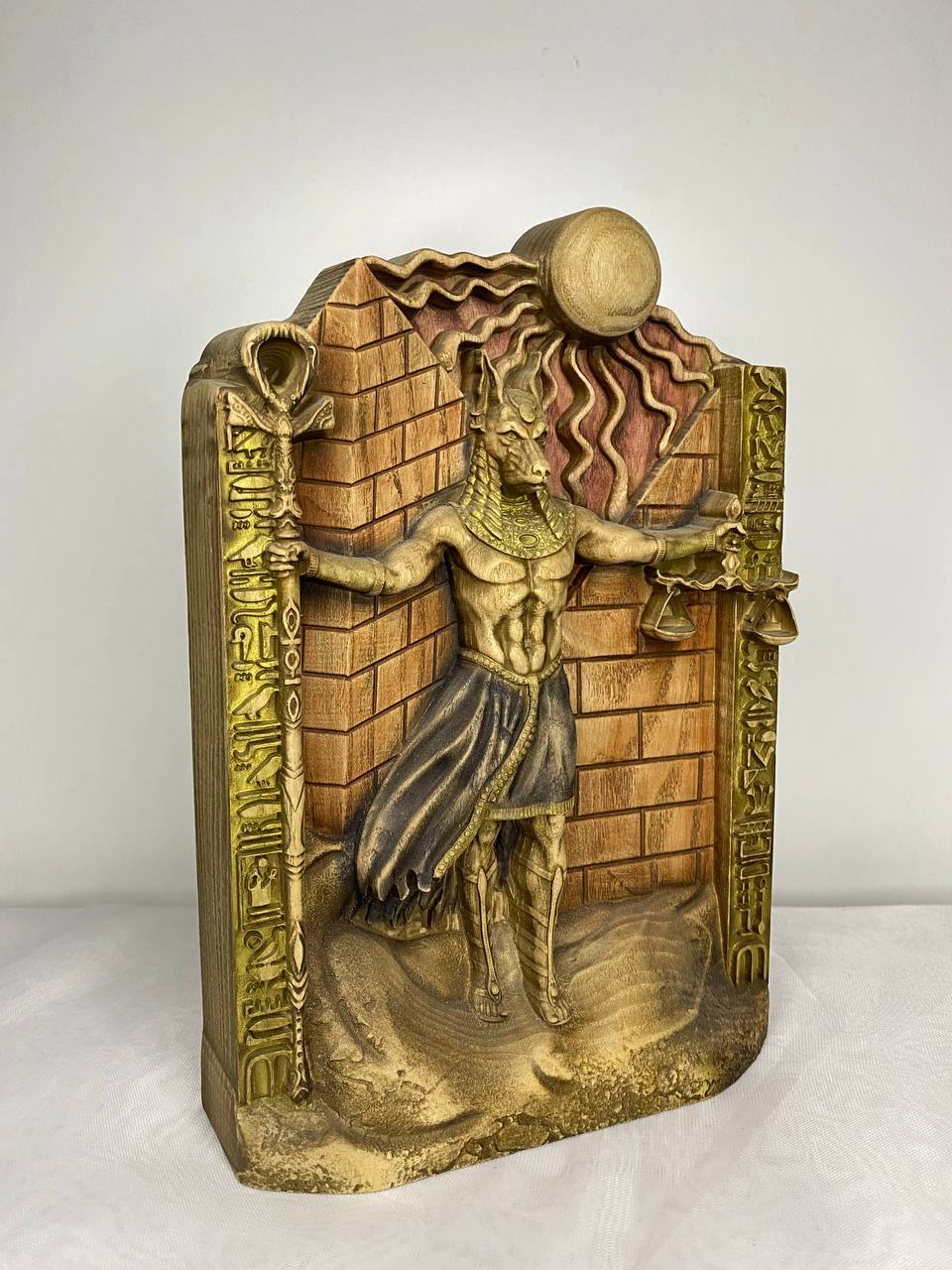 Anubis Figure β Wooden Egyptian God Statue β Symbol of Afterlife, Justice & Sacred Protection