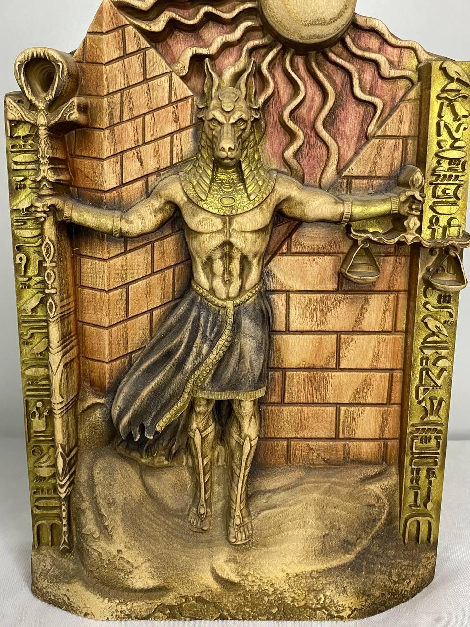 Anubis Figure β Wooden Egyptian God Statue β Symbol of Afterlife, Justice & Sacred Protection
