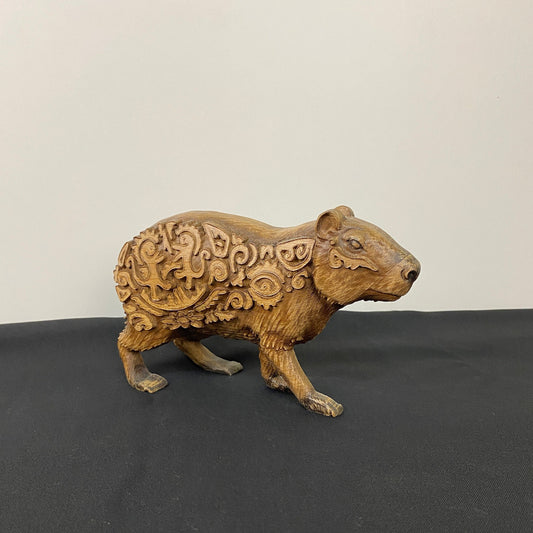 Capybara Capybara art Capybara en bois Capybara figurine Capybara cadeau Capybara sculpture Capybara cadeau Animal totem Capybara mignon Animalstatue
