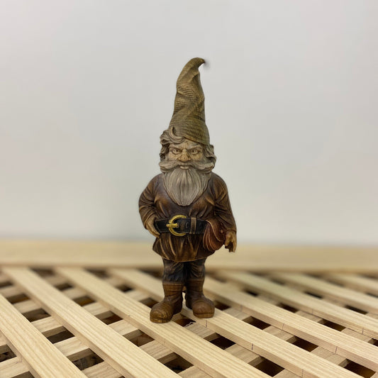 Statue de gnome lutin gnome scandinave Figurine naine Créature mythique Gnome en bois Décor de gnome Gnome irlandais Figurine de gnome