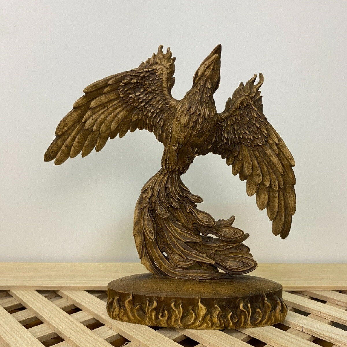 Phoenix statue Greek statue Phoenix sculpture Phoenix art Phoenix figurine Phoenix decor Phoenix wood carving Phoenix bird Greek mythology