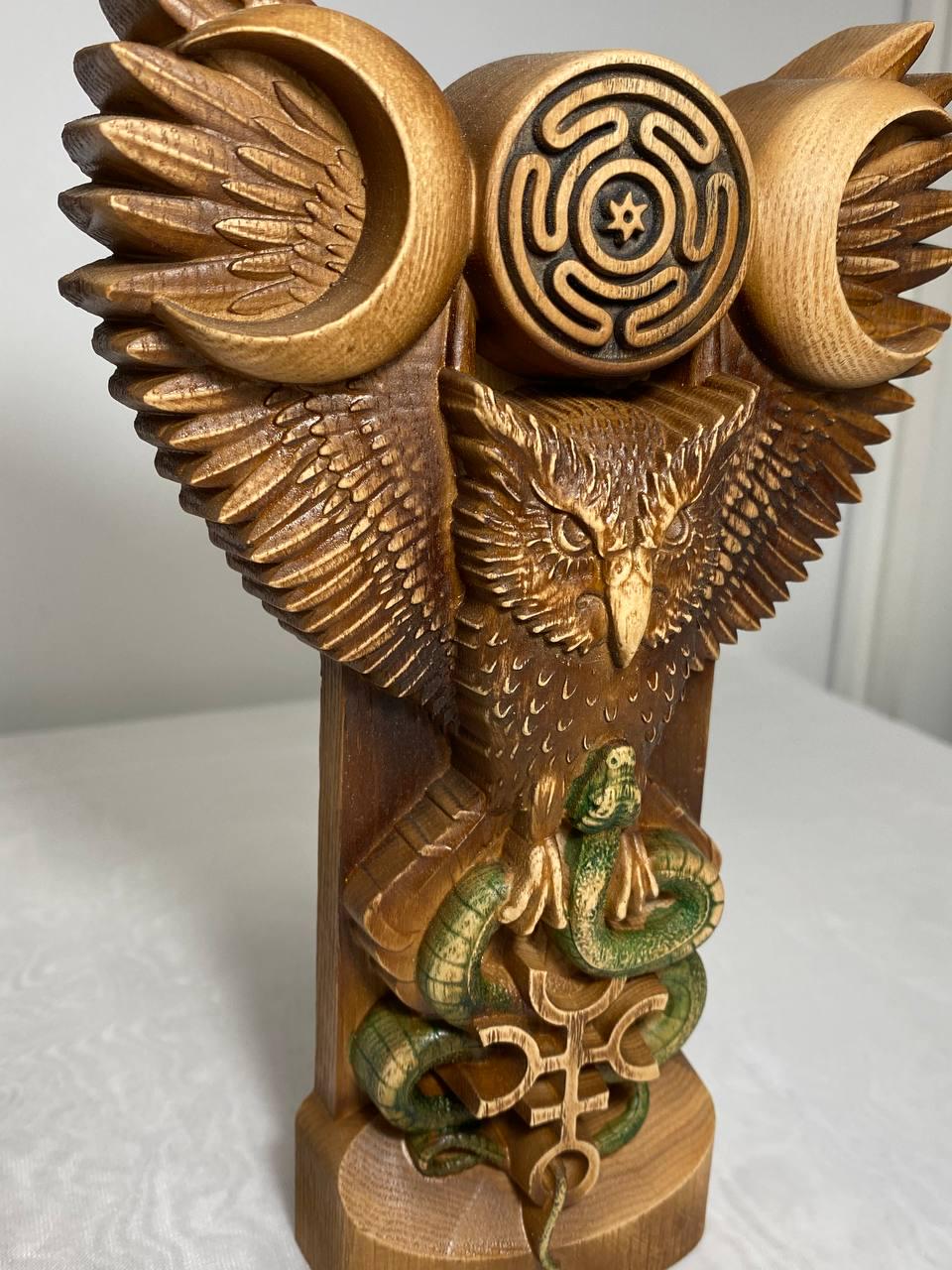 Hécate chouette Déesse Hécate Déesse hibou Esprit hibou Mythologie grecque Statue grecque Statue wicca Décor occulte Sorcellerie Statue païenne Sigle d'Hécate