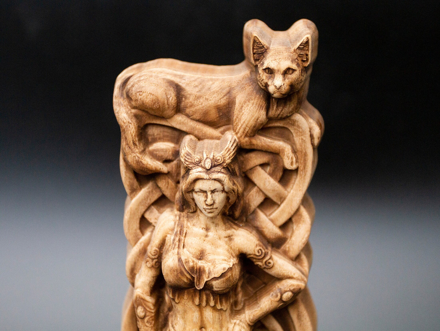 Statue de Freya, déesse nordique, figurine, dieux scandinaves, sculpture en bois, art de l'autel, souvenir, personnages du Nord